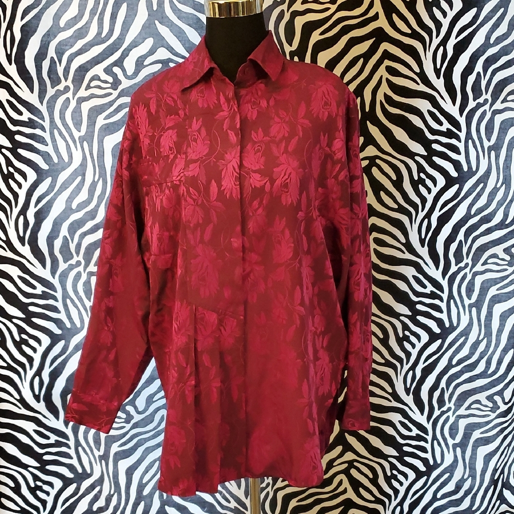 NICOLA Deep Purple Floral Blouse
